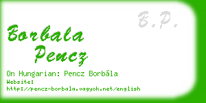 borbala pencz business card