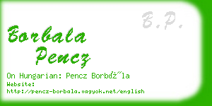 borbala pencz business card